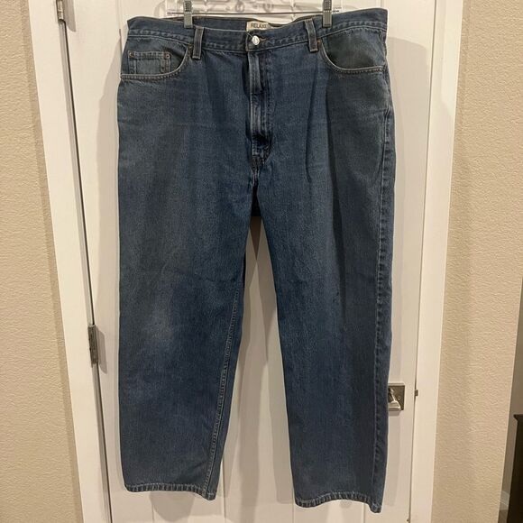 Levi's 550 Jeans Mens 44x30 Blue Denim Relaxed Fit Straight‎ Leg - Picture 1 of 9